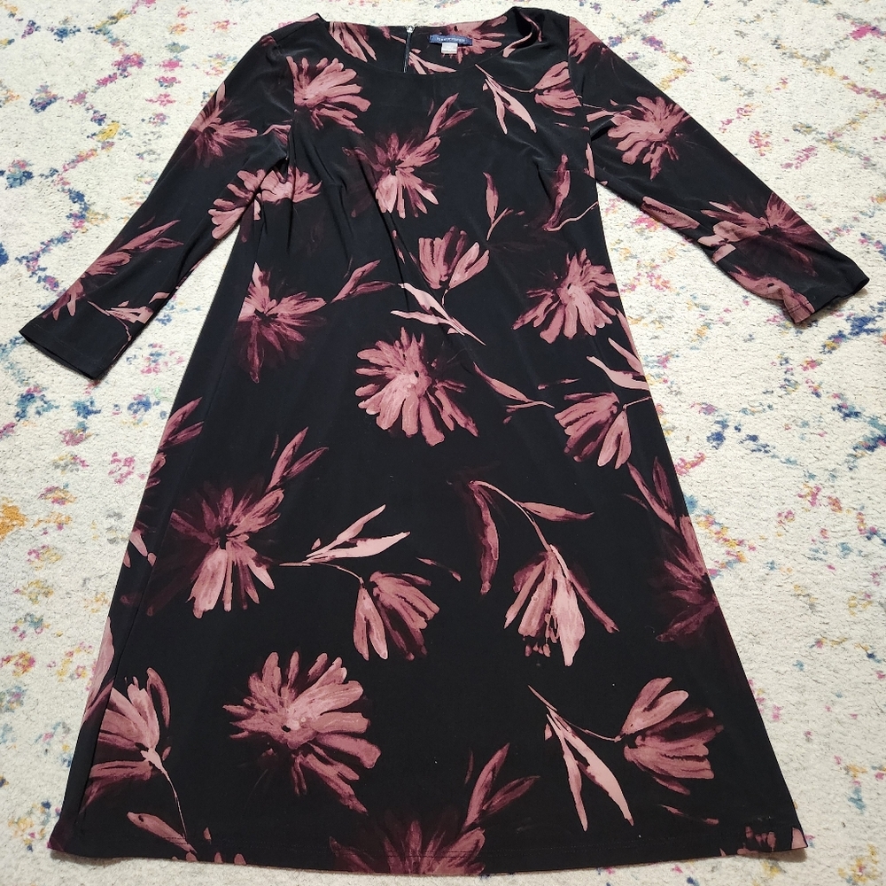 💘 Tommy Hilfiger Floral Black and Pink Dress